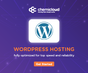 Get your Fast, Reliable, and Secure WordPress Hosting from ChemiCloud.
